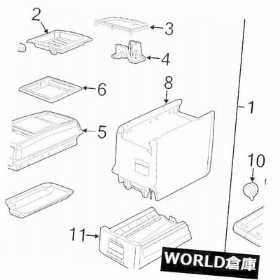 コンソールボックス ブランドの新しい本物のモパーOEMコンソールマット＃68067766AA  BRAND NEW GENUINE MOPAR OEM