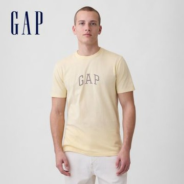 【GAP】弧形 Gap Logo T恤-玉米黃(570044)