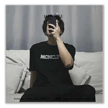 【HAO NICE】上海經銷商 MONCLER 法國精品 經典logo 幻影線條 視覺感 短袖 短T