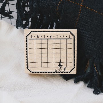 手帳專用 鵝阿尖 月曆 印章 星期一/星期日開始可選