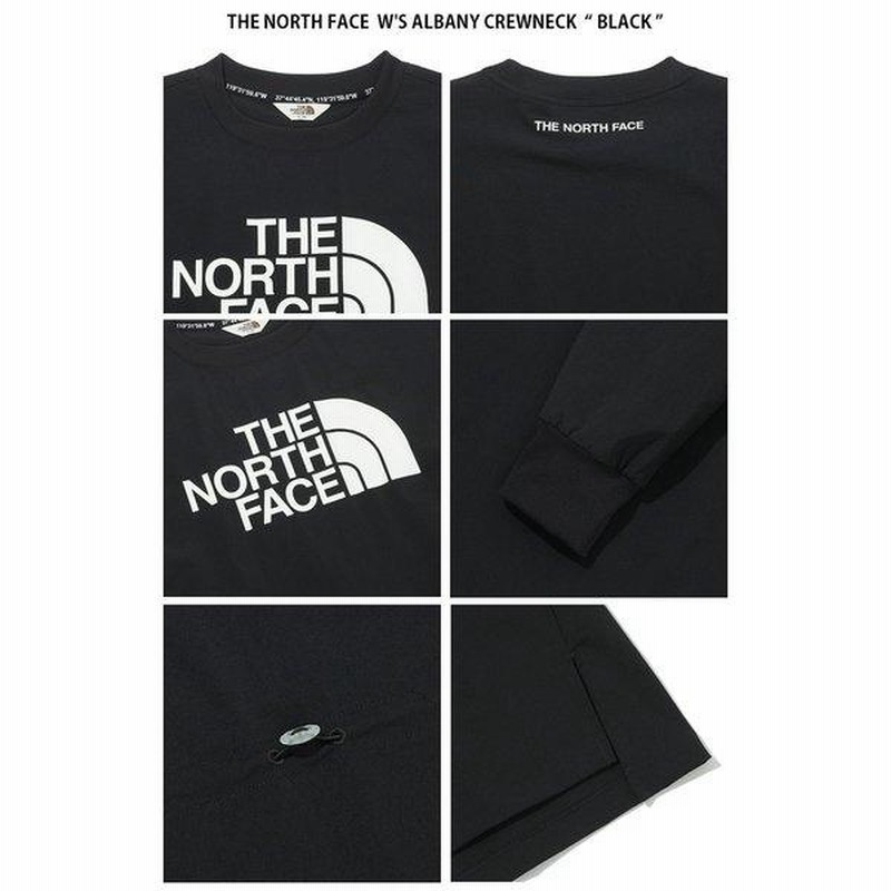 Tシャツ・カットソー [The North Face] ALBANY CREWNECK - BLACK ノースフェイス]ALBANY クルーネック☆新作・24SS☆人気☆ (THE