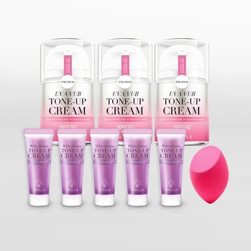 【買3送6】SHILLS舒兒絲 抗UV美白濾鏡素顏霜小仙女(40ml)*3 送 素顏霜(隨身版)*5+美妝蛋(隨機)*1-小姐不熙娣推薦