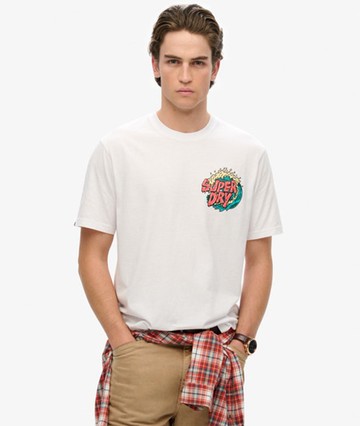 Superdry Men's Outdoor Narrative Loose T-shirt White Size: L