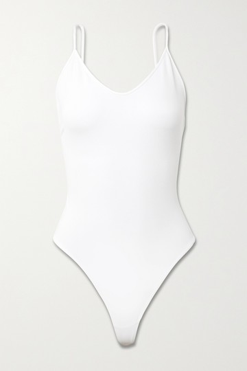 RE/DONE - Open-back Stretch-cotton Jersey Thong Bodysuit - White - x small