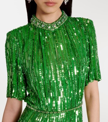 Jenny Packham Viola sequined cutout gown