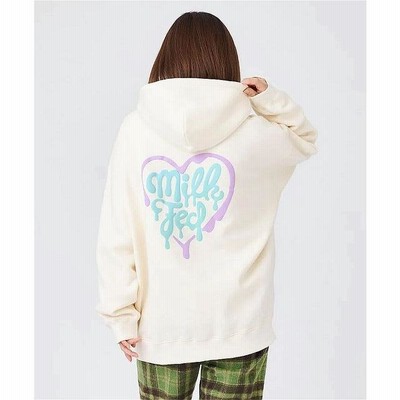 【新品】ミルクフェド バックロゴ入りスウェット トレーナー ハートモチーフ MILKFED. ミルクフェド LOGO IN HEART SWEAT HOODIE｜BORN FREE