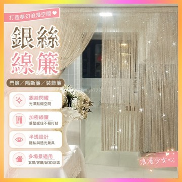 門簾 門簾窗簾加密銀絲線簾客廳玄關隔斷簾婚慶臥室屏風少女心店面背景 海鷗