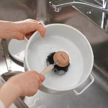 【MARNA】日本不沾鍋天然木柄馬毛刷(S)(原廠總代理)