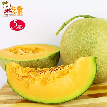 [永全鑫]【果之家】台南七股超甜爆汁網紋紅肉哈密瓜5斤裝