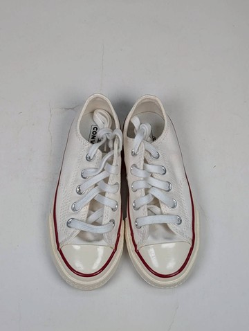 微瑕疵-左右腳中底鞋面泛黃 368988C P12 CONVERSE CHUCK 70 OX 低筒休閒鞋中大童白
