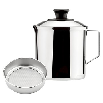 ZEBRA THAILAND 兩用油壺 12公分 不鏽鋼濾油壺  1個  1L