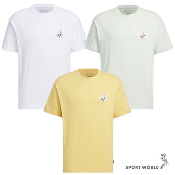 Adidas 短袖上衣 男裝 抗臭科技 純棉 白/綠/黃【運動世界】IS0297/IS0303/IS0306