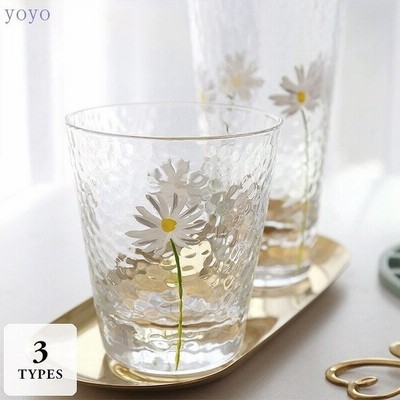 ガラスコップグラス割れない食器人気カップ取っ手なし脚なし型板グラス花柄石目調シンプル高級感 通販 Lineポイント最大get Lineショッピング