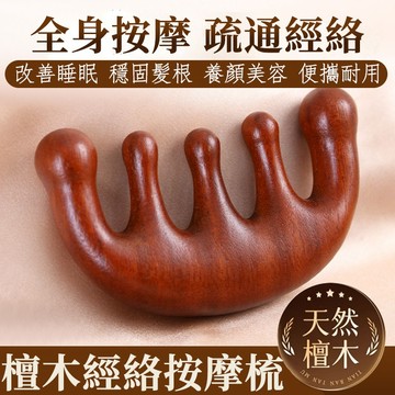 金絲按摩梳【現貨免運】V臉 髮量少 肩痛 頭痛 一梳多用 舒緩疲勞 多功能檀木按摩梳 按摩器 按摩梳 頭部梳  原木梳
