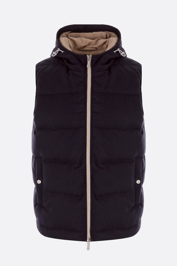 ELEVENTY wool and cashmere sleeveless down jacket Man