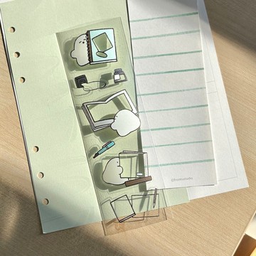 書本繪圖印章貼紙