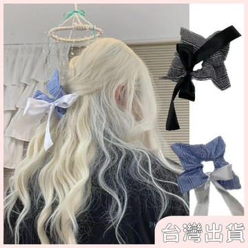 ✨臺灣出貨✨【飾飾如意】蕾絲格子鏤空髮圈不規則絲帶蝴蝶結髮繩皮筋少女甜美皮套頭繩髮飾