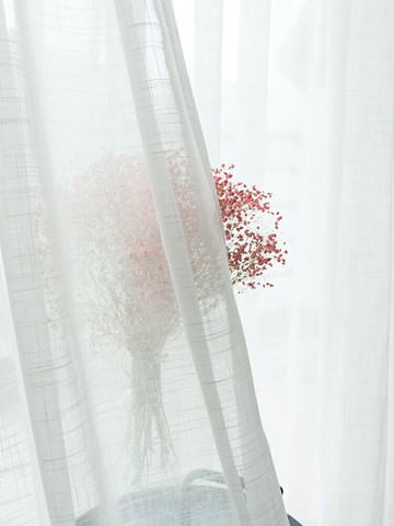 免運 開發票 白色紗簾透光不透人仙半遮光紗幔小清新臥室飄窗陽臺客廳窗簾薄紗快速出貨