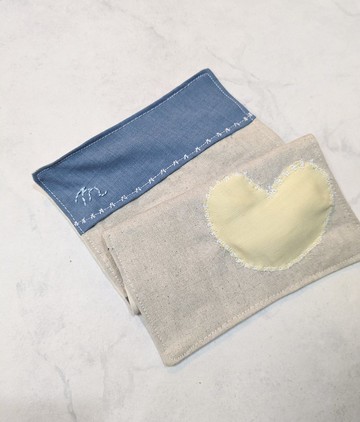 客製化手帕/ 姓名縮寫刺繡/ 再生布料