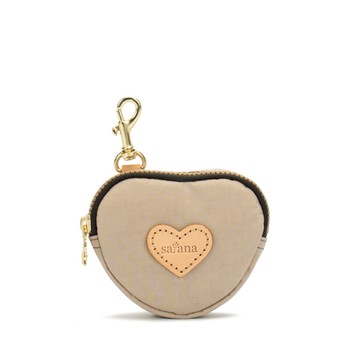 【satana】Soldier 趣淘愛心零錢包-奶茶色 (SOS3190)｜卡片鑰匙包 零錢袋 配件包 隨身小包 小錢包