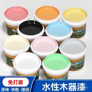 🌈臺灣熱賣🍒水性木器漆木門翻新油漆家用自刷塗料家具木頭衣櫃桌子漆改色白漆 0FL5