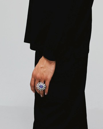 FUN FLOWER ring  / purple