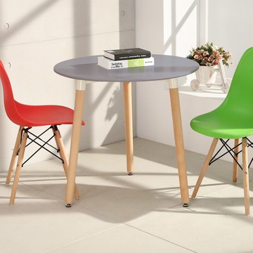 LOGIS 自然簡約北歐90CM圓形桌/ 圓桌/ 工作桌/ 書桌/ 休閒桌 C90灰