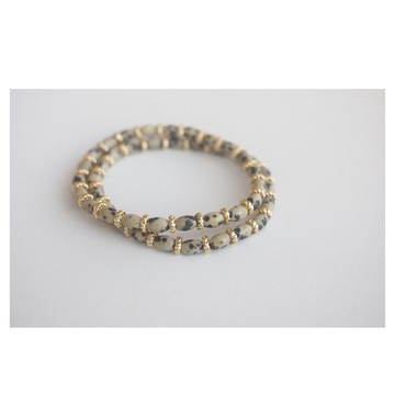 橢圓點點石手串 | 天然石手珠