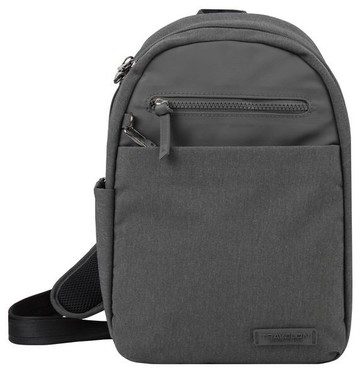 TRAVELON 單肩防盜斜背包/旅遊防盜包/防盜鋼網/防搶/出國旅遊 Metro TL-43413 灰色 旅行用品/台北山水