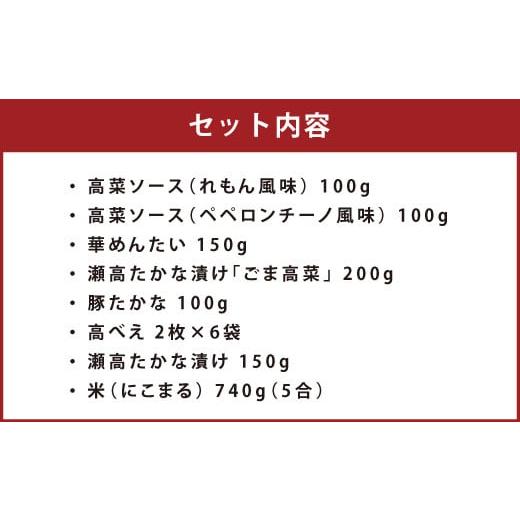 ふるさと納税 福岡県 みやま市 A42 高菜いろいろセット（お米付）