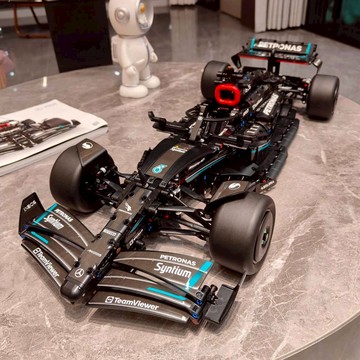 公司貨附發票 賽車積木 梅賽德斯奔馳F1方程式賽車積木跑車機械組男孩子高難度拼裝玩具8 最低價 快速出貨