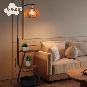 免運 落地燈 美式落地燈 法式中古風客廳落地燈沙發邊帶茶幾高級感美式復古臥室床頭臺燈 可開發票 全館五折 工廠現貨直銷 新品特價 m9061