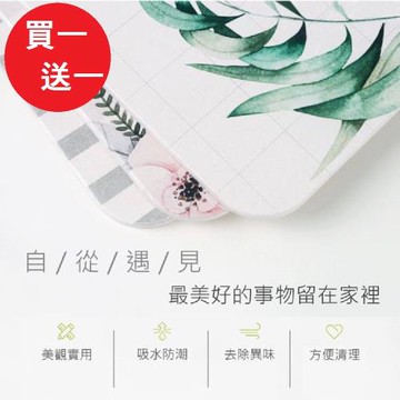 京彩-日系彩繪珪藻土吸水地墊 5款  買1隨機再送1
