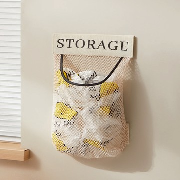 魔鬼氈壁掛式垃圾袋收納網袋-3入 單一規格