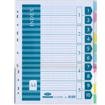 【文具通】LAN CHYN 連勤 A4 PP 十段 加寬 分段 隔頁紙 LC-010PL 缺貨 訂購前請先詢問是否有貨 P1100727【APP滿額下單10%點數(單一帳號最高5000點)】1/31止