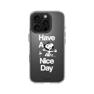 iPhone 16 Pro Clear Case（相機按鈕） 透明 - 史努比 Snoopy - Have A Nice Day