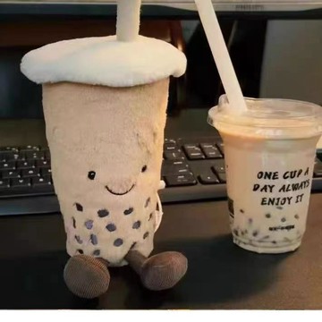 🌸臺灣髮貨🌸飲料娃娃 趣味珍珠奶茶公仔 毛絨玩具 仿真食物飲料可愛玩偶 布娃娃 擺件 隨心配小物 安睡娃娃 生日禮物