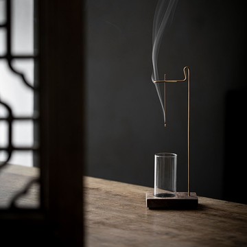 【台灣公司貨】免運/快速出貨 燭臺 擺件 倒掛式香插 創意胡桃木香爐線香底座家用客廳擺件檀香沉香