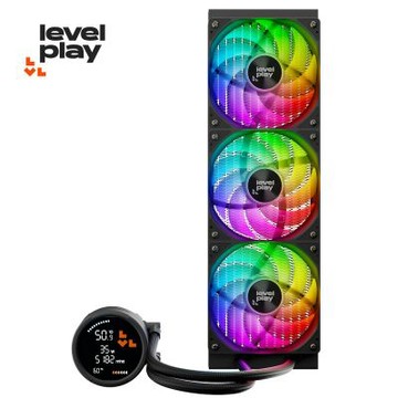 Levelplay 鋭玩 COMBAT 360 HUD 數顯版 360mm ARGB 水冷 黑色