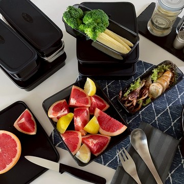 日本 SANSO LIFE TPU/TRITAN 晶透保鮮盒 700ml - 象牙白