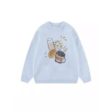 韓系軟糯圓領針織衫毛衣女2025秋冬新款寬松慵懶風套頭百搭上衣潮