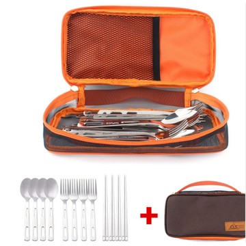 May shop 戶外餐具收納包野餐便攜餐具袋【110042414】