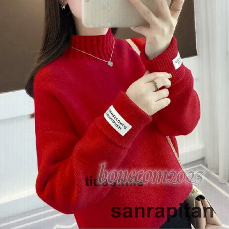 ニットセーター 長袖 レディース もこもこニット 秋服 秋 冬 タートルネック ゆったり ざっくり ハイネック 伸縮性 暖か 秋冬 大きいサイズ ニットセーター 長袖 レディース もこもこニット 秋服 秋冬 重ね