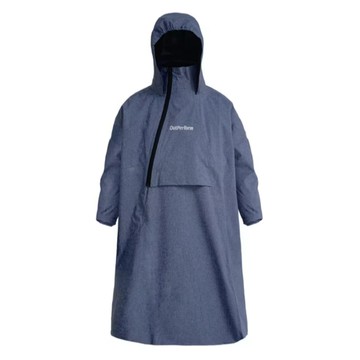 Brightday TPU兒童輕量半斜開雙拉鍊連身雨衣 牛仔藍 透氣 防水 雨衣 連身雨衣 背包空間 兒童雨衣 一件式