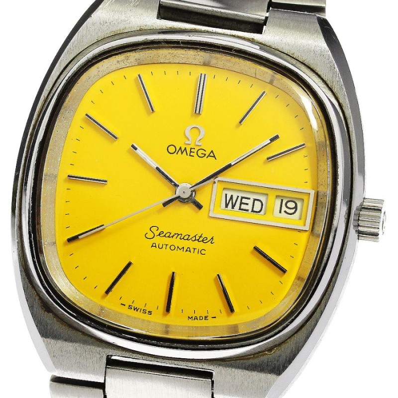 OMEGA オメガ シーマスター 自動巻 メンズ 文字盤 黄色 ジャンク品 