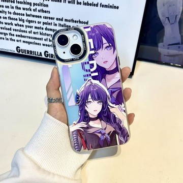 原神手機殼鐳射炫彩漸變iPhone13適用蘋果14雷神12達達利亞XR溫迪