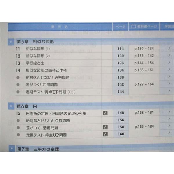 UU13-154 塾専用 中3 中学必修テキスト 数学 東京書籍準拠 15S5B