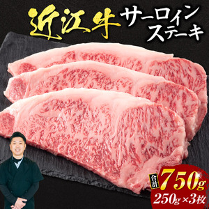 近江牛 サーロイン ステーキ 250ｇ × 3枚 （箱なしエコ包装） 黒毛和牛 切り落し 和牛 国産 近江牛 和牛 近江牛 ブランド牛 和牛 近江牛 三大和牛 牛肉 和牛 近江牛 冷凍 贈り物 和牛 近江牛 ギフト 和牛 近江牛 プレゼント 和牛 近江牛 黒毛和牛 H04 いろは精肉店