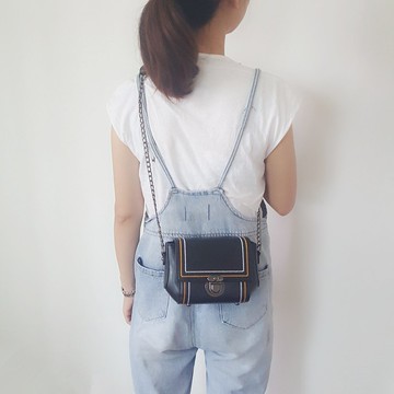 可刻字 圣诞礼物   客制 斜挎包 iphone 手机袋 背包 单肩包 黑色