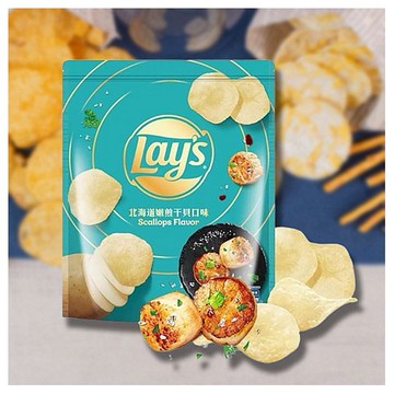 Lay's 樂事~北海道嫩煎干貝口味洋芋片(580g)